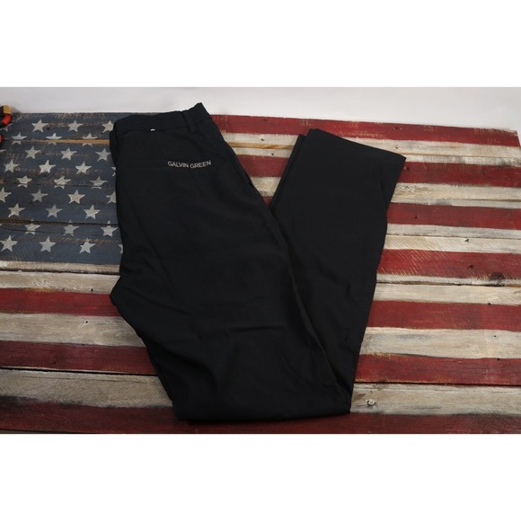 Galvin Green Noah Mens Golf Black 30x30 Breathable Performance Trousers Pants - Picture 2 of 12